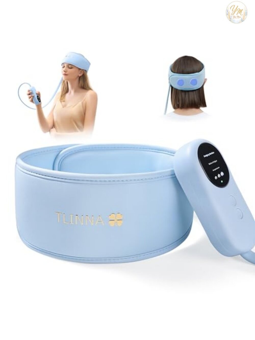 Electric Scalp Massager PU Protein Leather Kneading Vibration Stress Relief